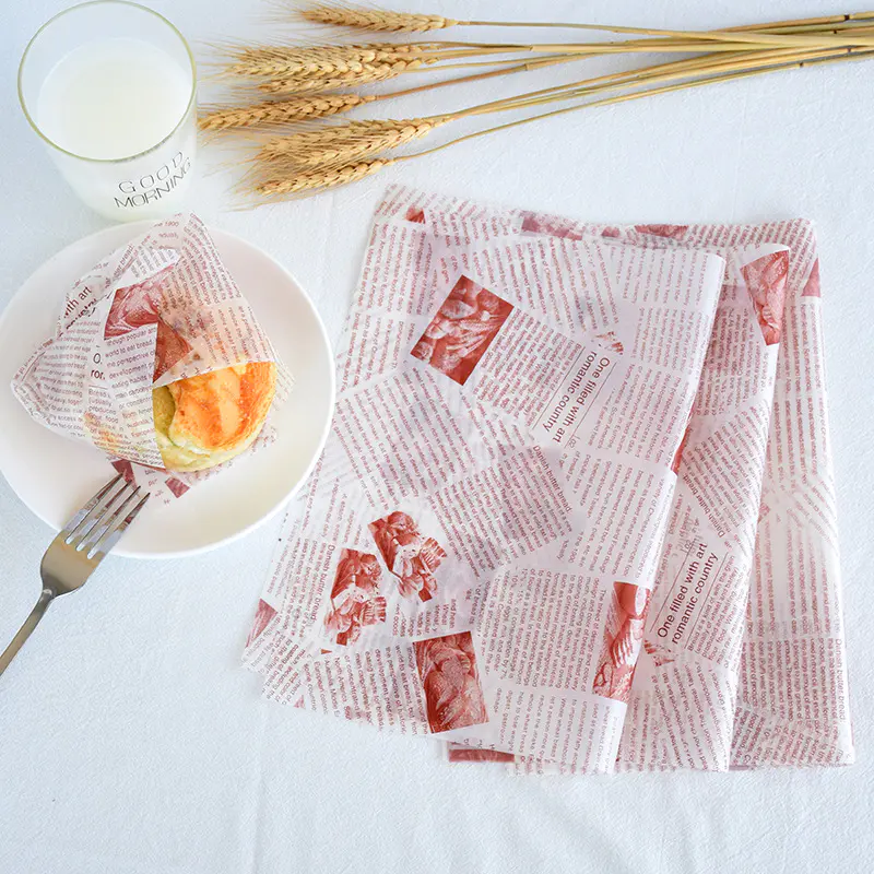Grease proof deli food paper for burger wrapping