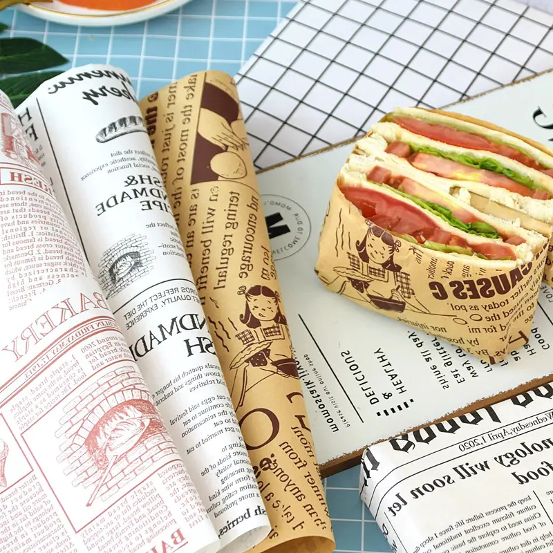 Custom printedsandwich wrapping deli food wrapping paper manufacturer