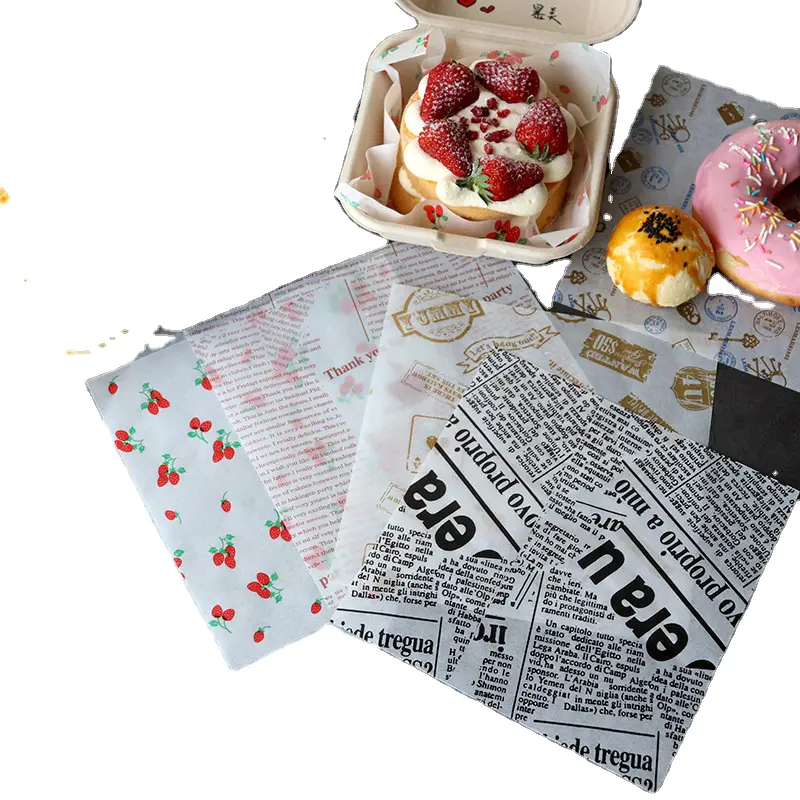 Custom printed Chicken wrap wrapping paper Pizza greaseproof paper
