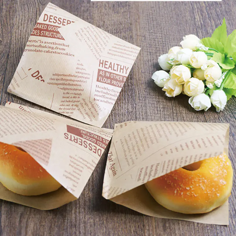 BreadPaper PocketsOil Proof Wrappers Of Healthy Food Custom Greaseproof For Burger