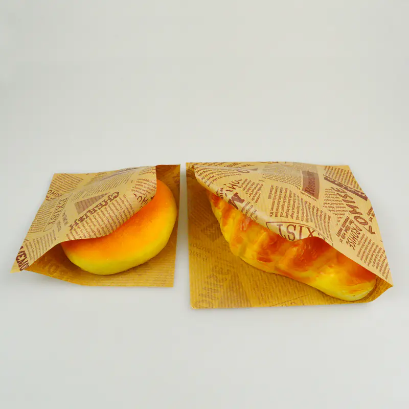 Wrap Burger Pocket Food Grade Paper Printed Oil Proof Packaging Aluminum Foil Sandwich