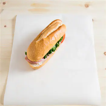 white greaseproof sandwich paper
