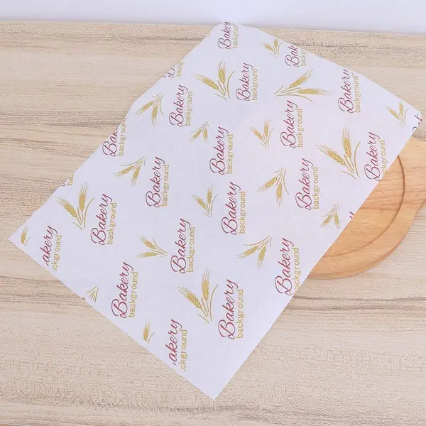China factory custom logo printed greaseproof oil greaseproof wax food wrapping paper
