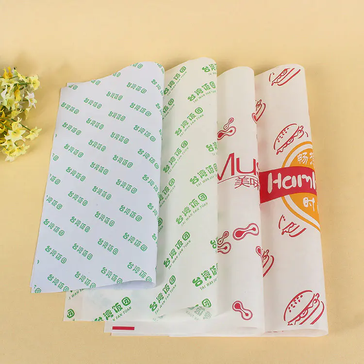 Wrap Burger Aluminum Foil Food Grade Sandwich Pocket Paper Printed Oil Proof Packaging
