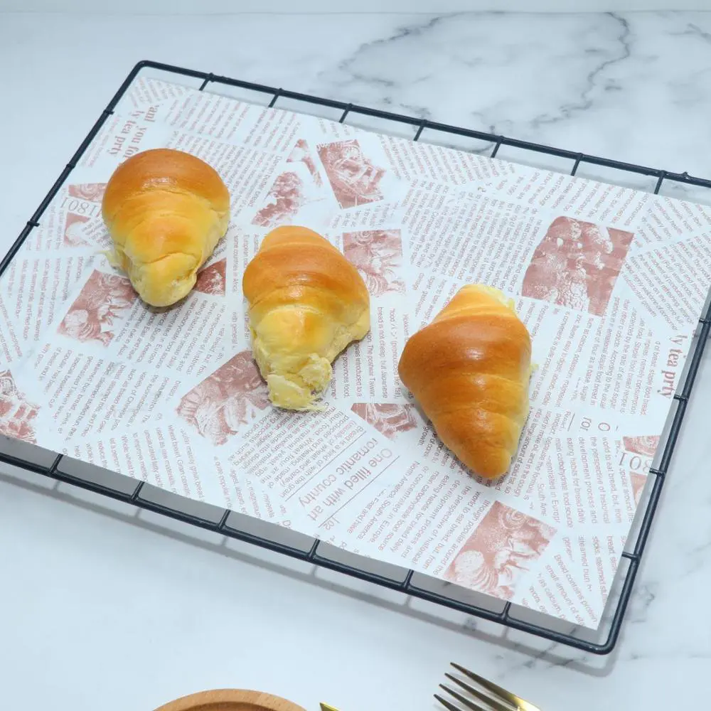Custom Printedfood packaging croissant wrapping paper
