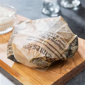 Custom printed Food grade high quality grease proof paper wrapping for burger Manufacturer in china