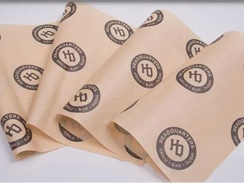 Customized Brown kraft food wrap greaseproof paper made in china