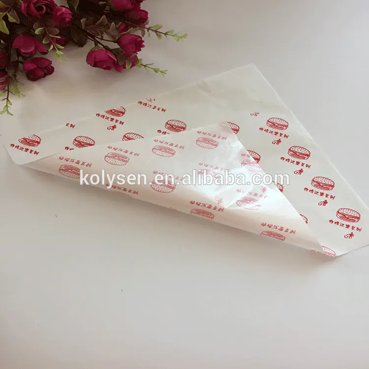 Grease proof deli food paper for burger wrapping