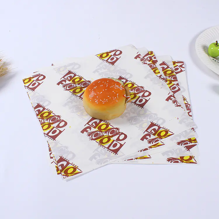 Custom printed deli food packaging greaseproof paper made in china