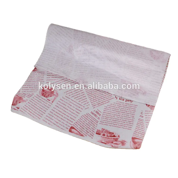 Kolysen custom printed food grade newsprint packing paper sheet China supplier