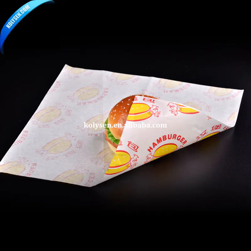 Hamburger wrapper greaseproof paper