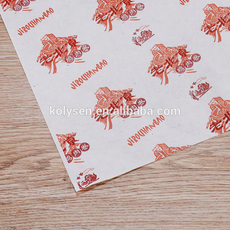 Printed one side laminated souce wrapping grease proof paper