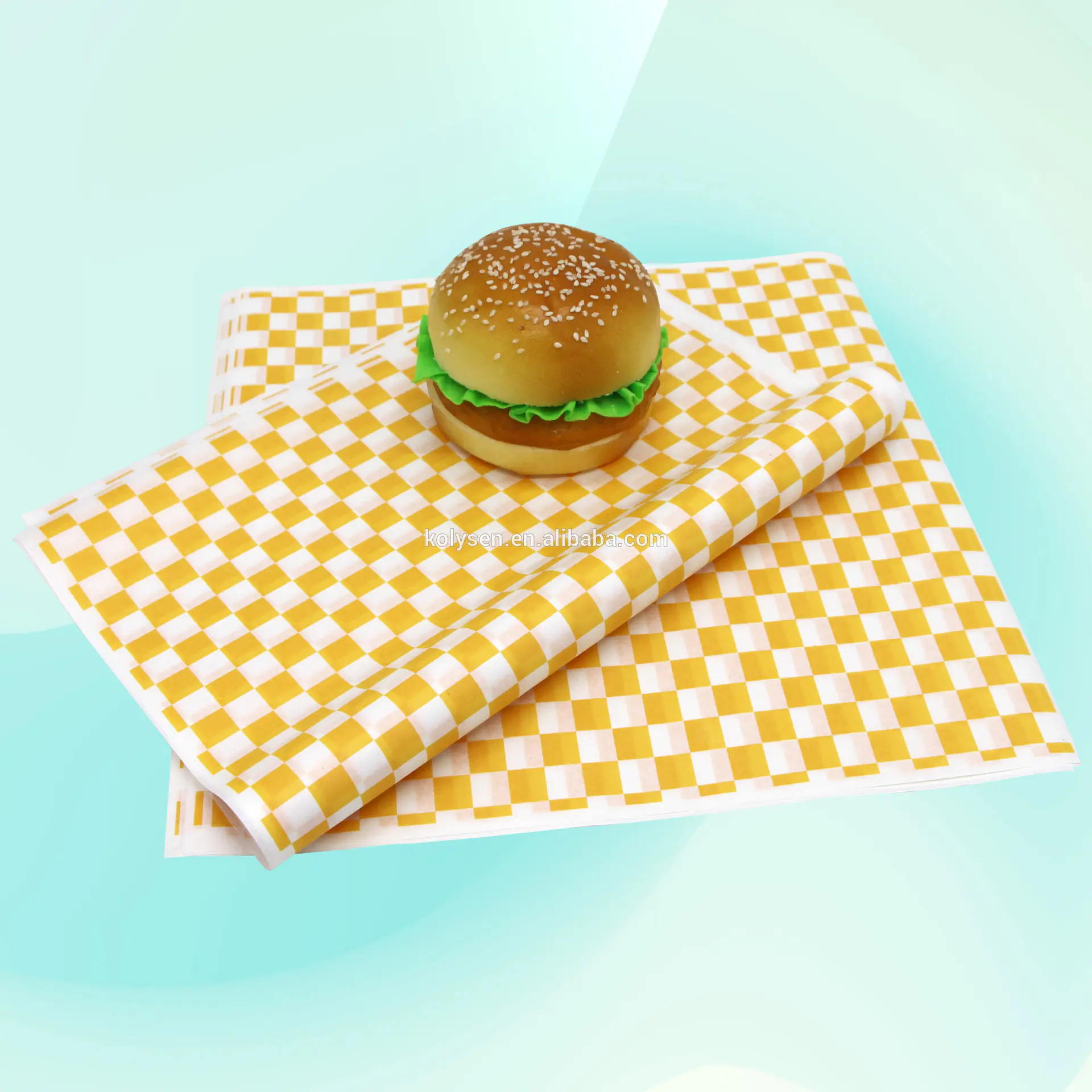 Factory Price Custom Logo Printed Food Grade Greaseproof Snack Hamburger Wrapping Packaging Paper Wax Paper