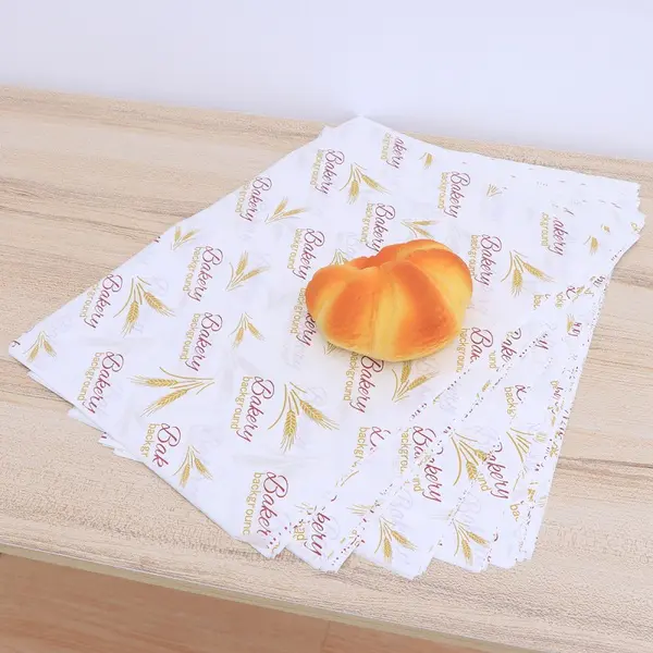 Sandwich Wrap Food Grade Paper Printed Burger Aluminum Foil Pocket Oil Proof Packaging
