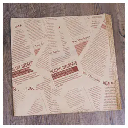 Custom deli food greaseproof wrapper paper sheet in china