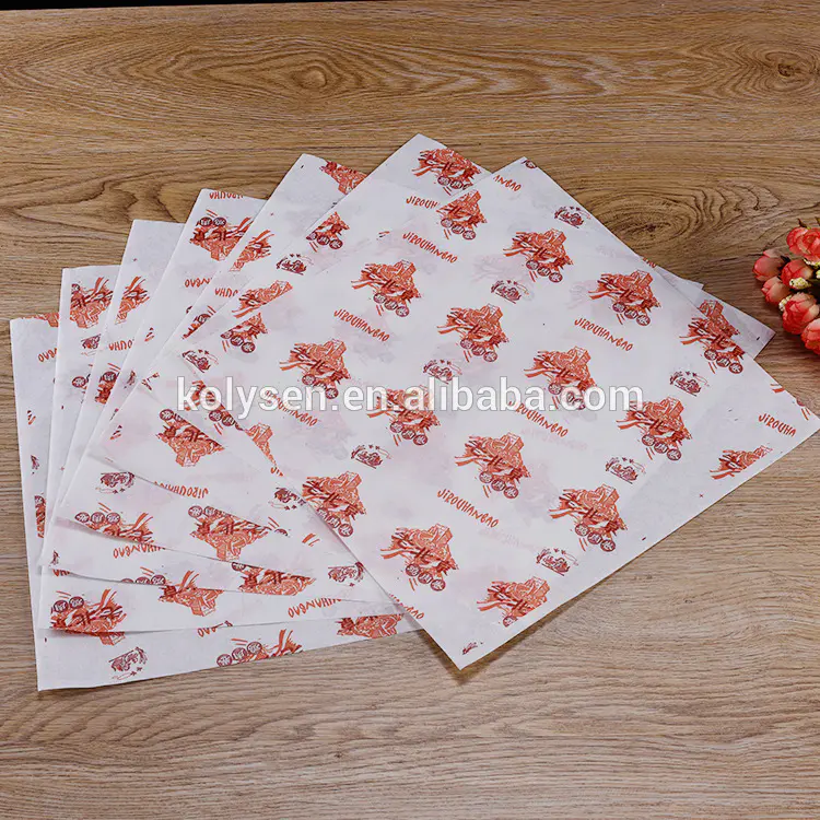 Printed one side laminated souce wrapping grease proof paper