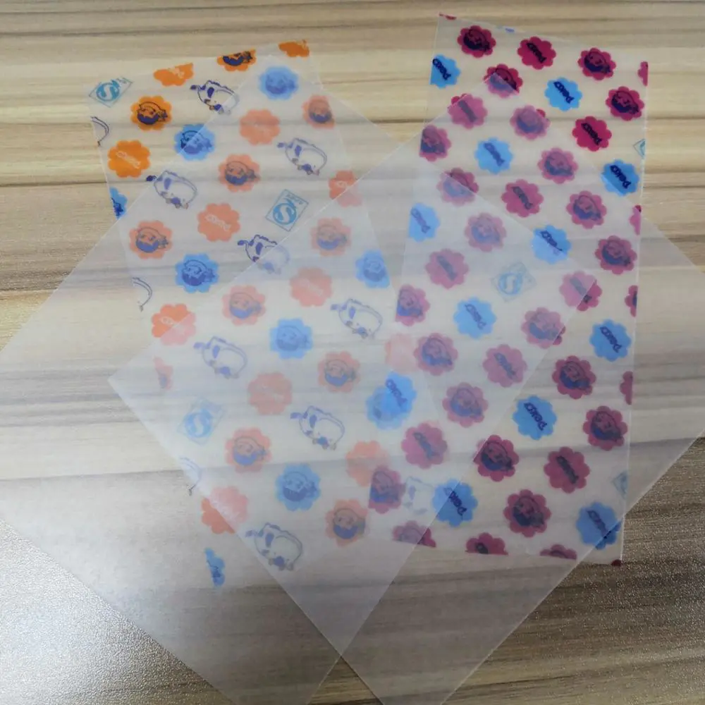 Custom Wax Paper Wood Pulp Offset Printing Coated Greaseproof Virgin Chemical Pulp Double Side for Candy Wrapping Accept