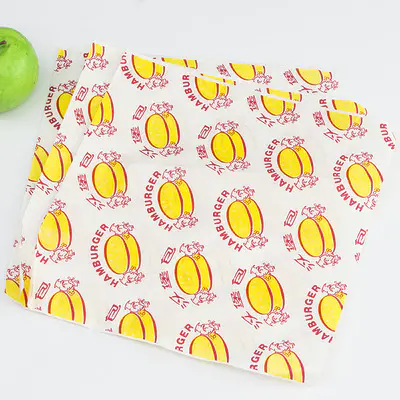 Custom Smile printed sandwich wrapper oil proof paper China supplier
