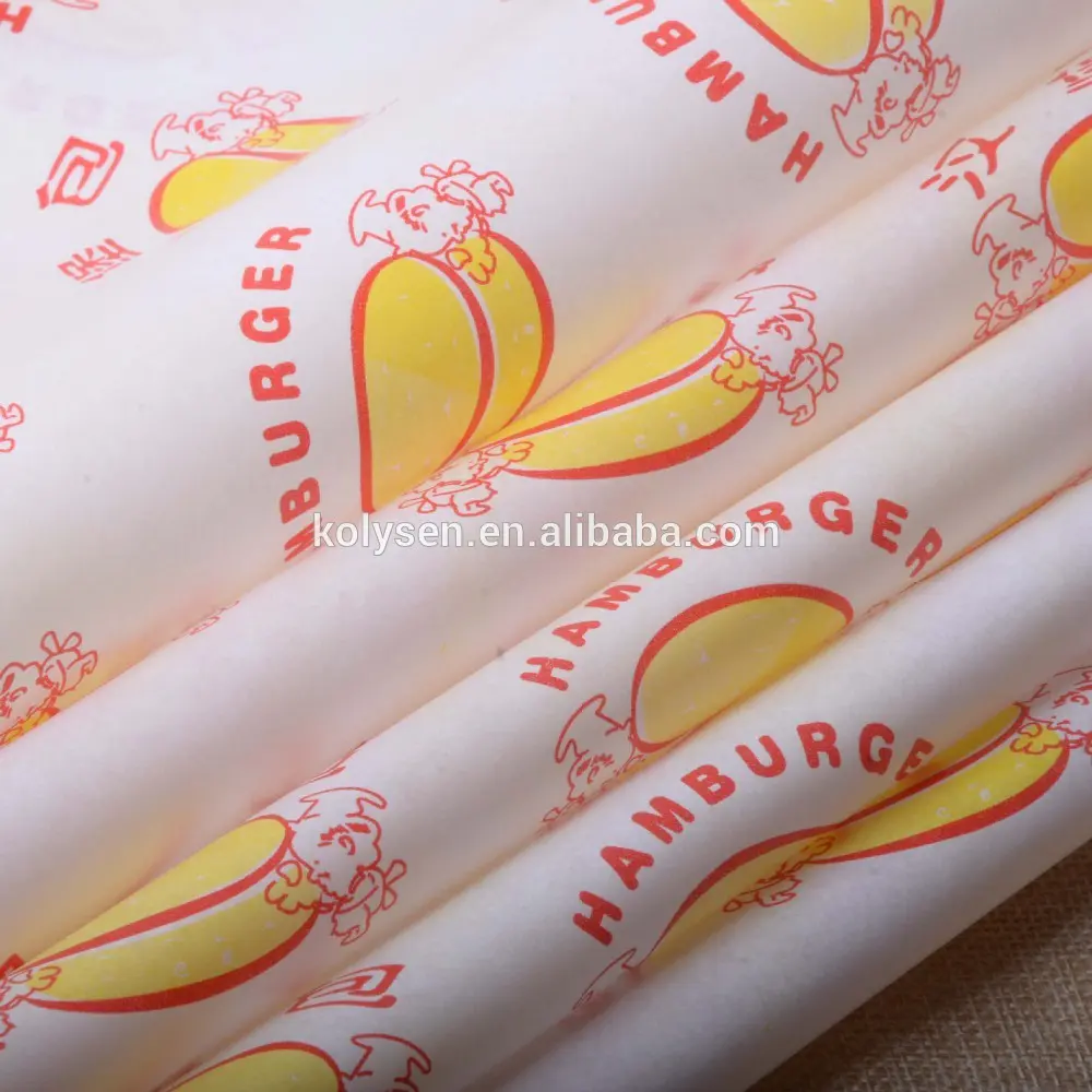 Custom Greaseproof Food Paper For Tacos And Burritos Wrapping