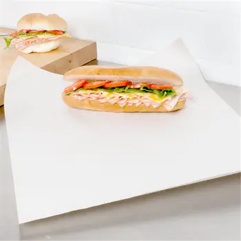 white greaseproof sandwich paper