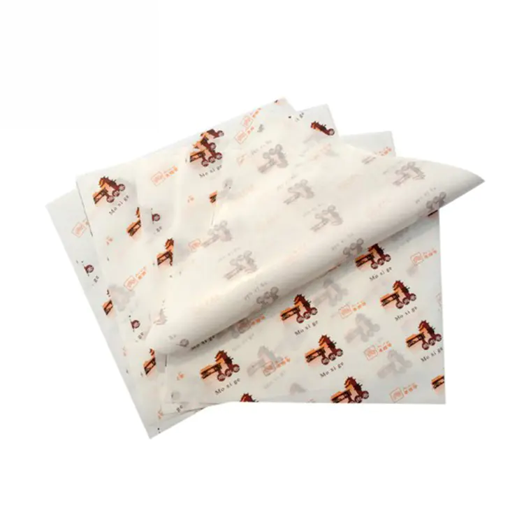 Wrapping Food Paper Custom Logo Wrap Sandwich Bags Custom Greaseproof Pockets For Burger
