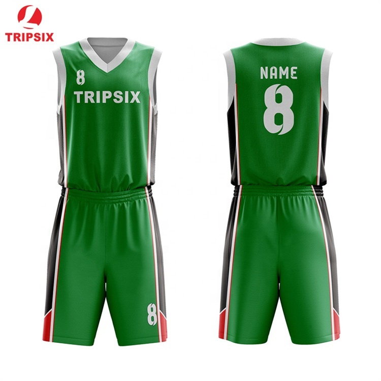 Free Design Polyester Black And Green Basketball Jersey