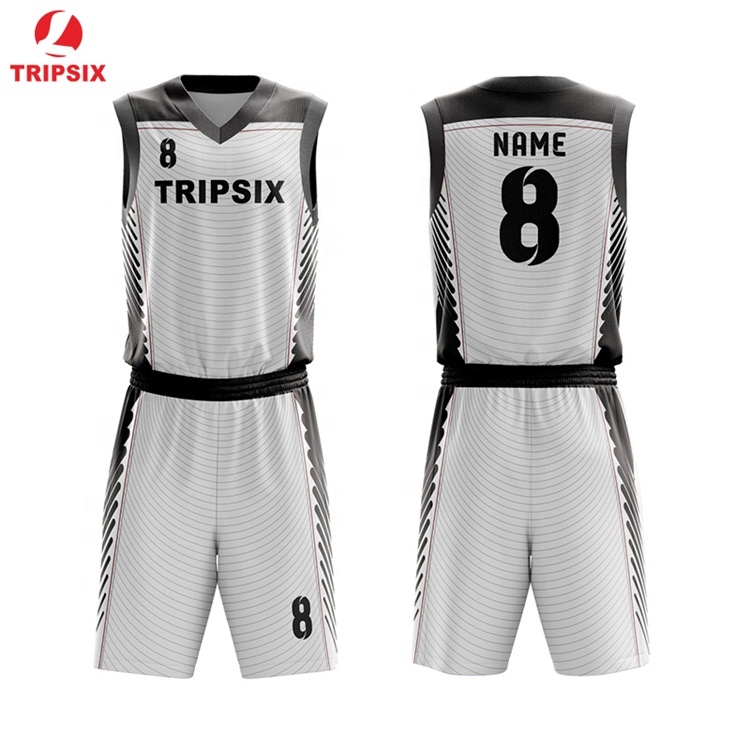 Custom Logo Design Tight Fit Gray Basketball Jersey Maker