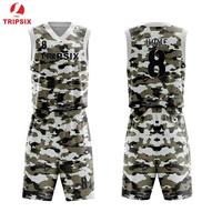 Custom Best Latest Design Camouflage Basketball Jersey Uniform