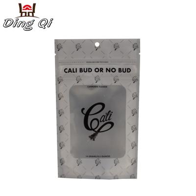 High quality custom printed white aluminum foil child resistant pouch with clear window