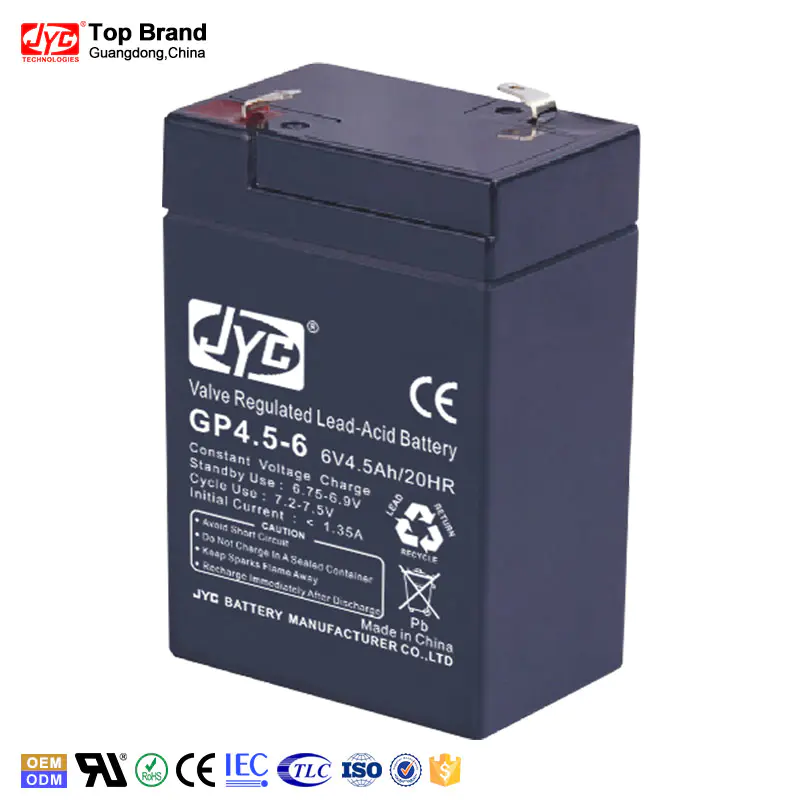 ISO CE ROHS TLC Certificate charging 6v 4.5ah battery