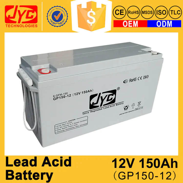 Excellent quality rechargeable sealed lead acid battery 12v 150ah for ups solar inverter