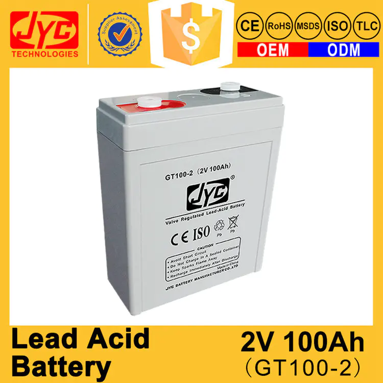 Newest Hot Selling Rechargeable Lead Acid 2v 100Ah Battery