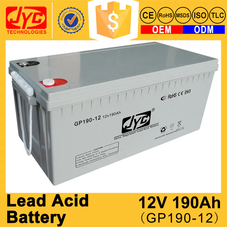 Exceptional quality sealed maintenance free sealed lead acid 12v 190ah battery
