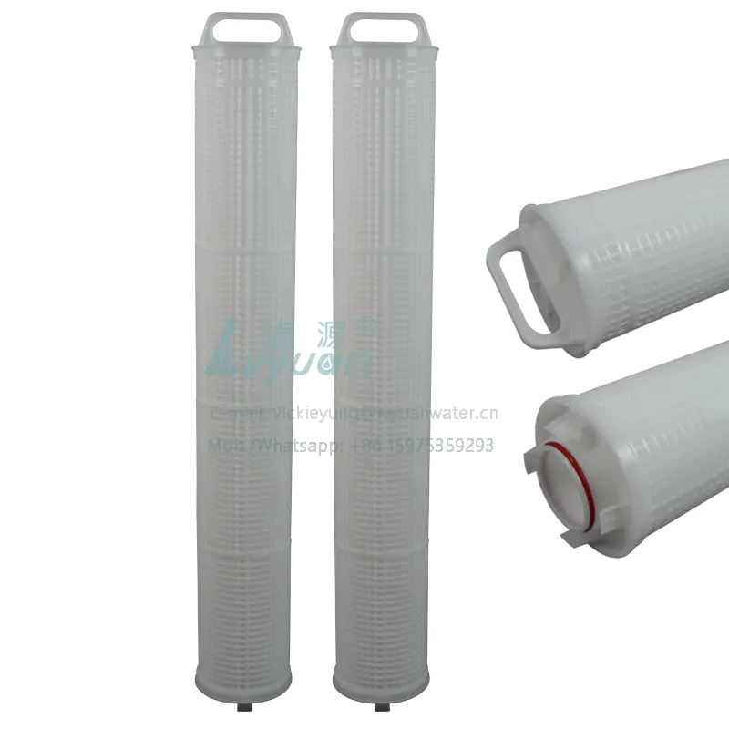 Big flow pleated cartridge filter PP fiber glass 5 microns water security filter for 40 inch precision water filter housing