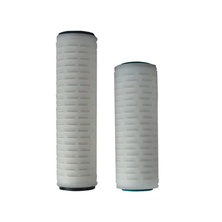 High flow pleated 10 microns PP / fiber glass membrane water filter replacement cartridge for sea RO water treatment system