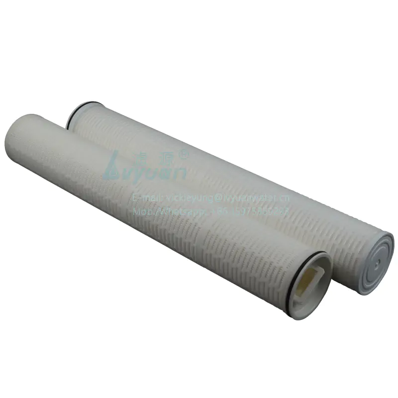 Big flow pleated cartridge filter PP fiber glass 5 microns water security filter for 40 inch precision water filter housing