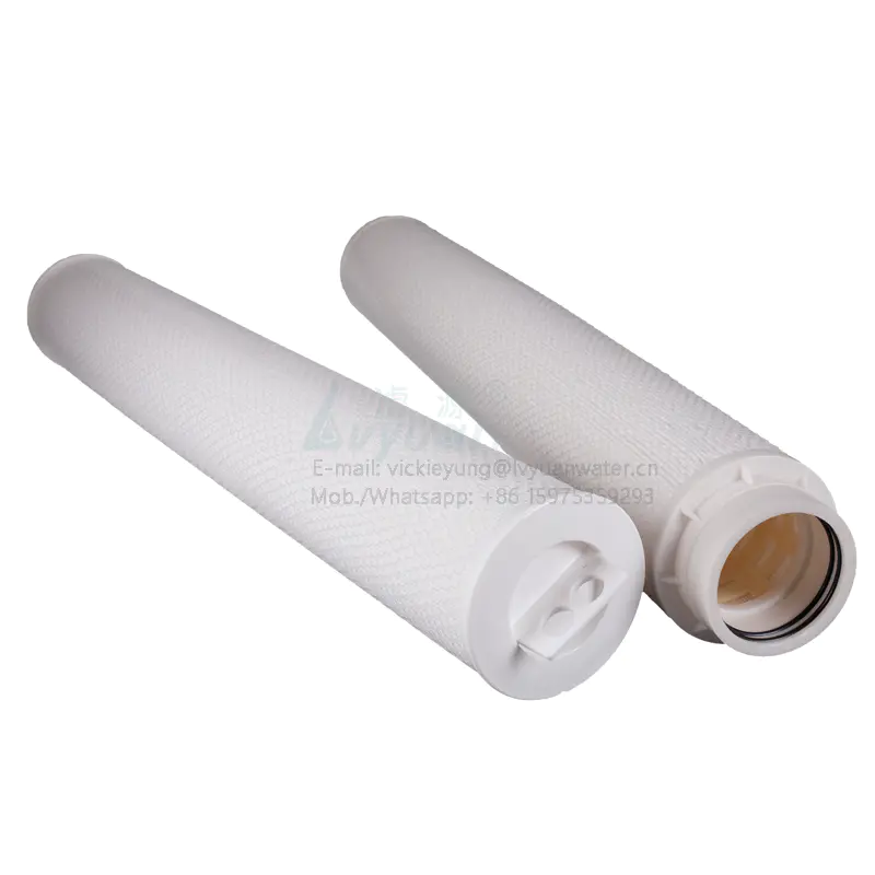 Guangzhou factory supply 40/50/60 inch high flow polypropylene pleated filter cartridge with 10 micron pp/glass fiber membrane