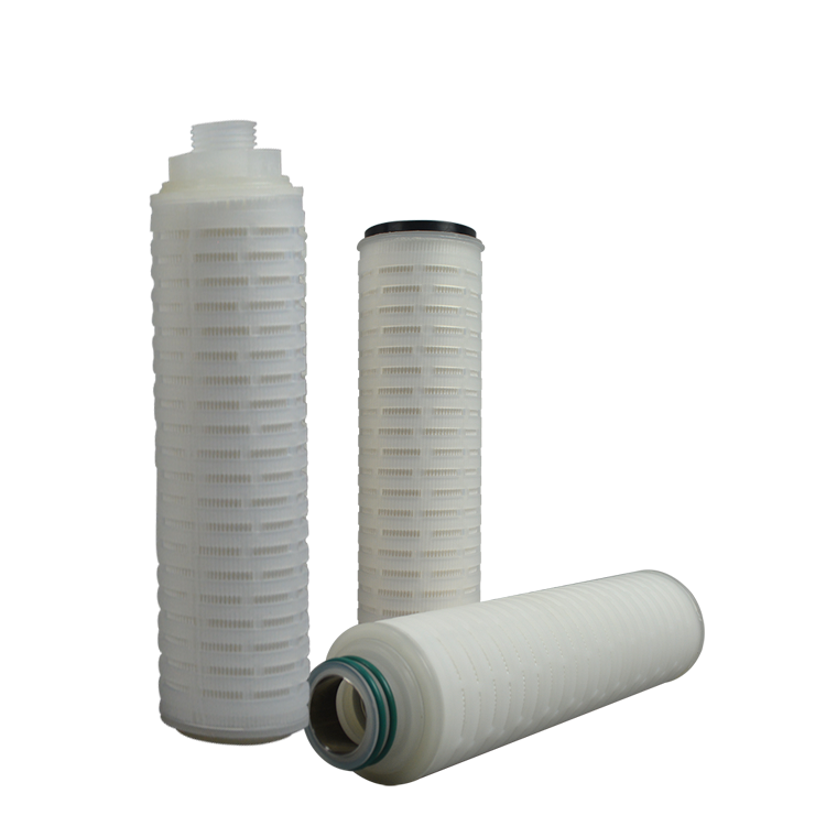 High flow pleated 10 microns PP / fiber glass membrane water filter replacement cartridge for sea RO water treatment system