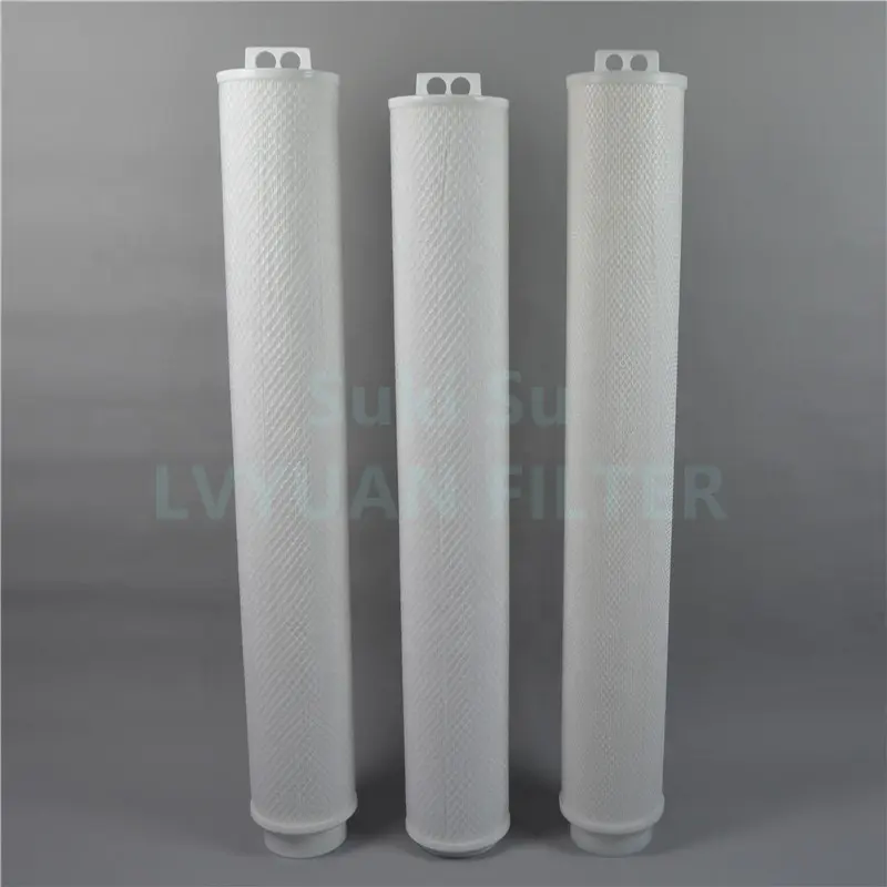 High flow industrial security water filter 1/5/10/20 microns 40 60 inch polypropylene pleated water filter cartridge