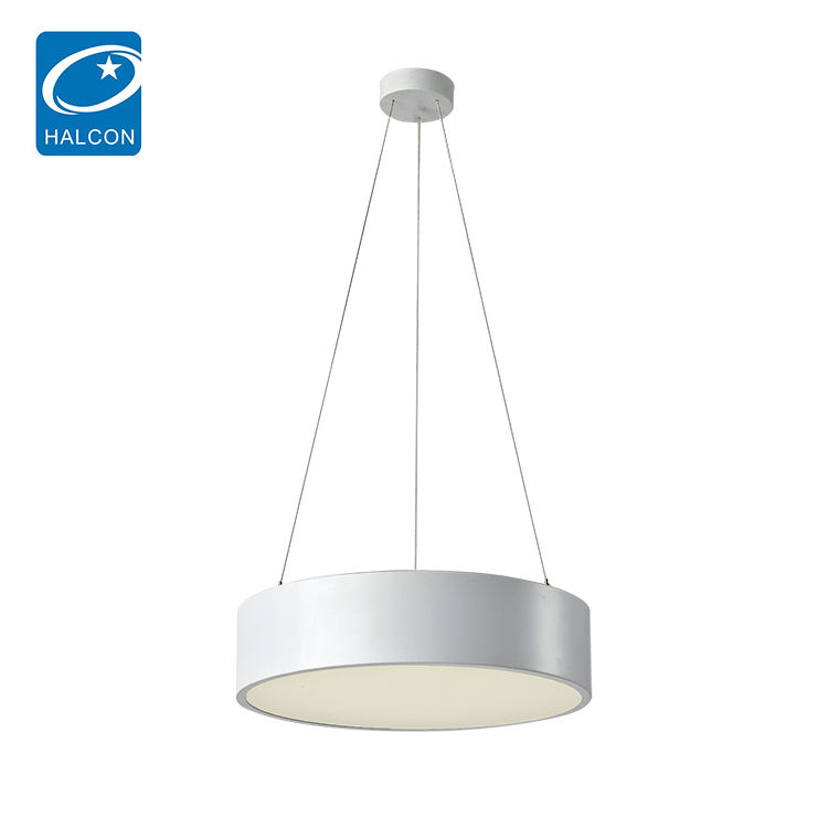 Elegant simple indoor office space condole line white circle 24w 30w 36w 48w led ceiling light