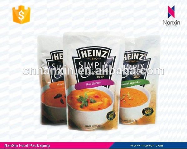 stand up packaging bag for soup
