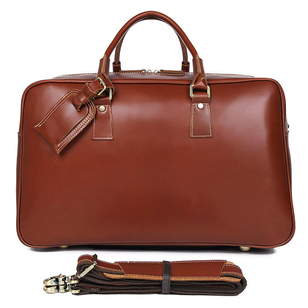 100% Genuine Leather Vintage design Man Travel Duffle bag with Detachable Strap Shoulder fashion Sports Weekend Tote bag for men