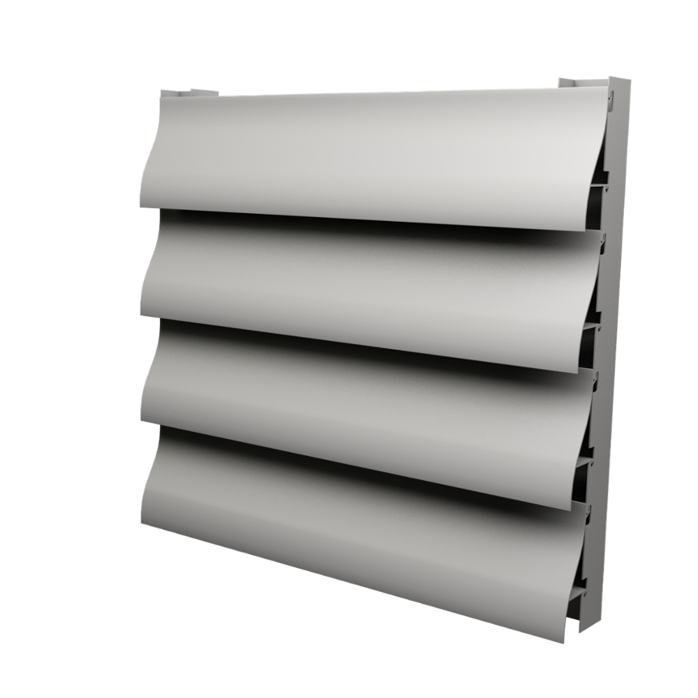 Custom large section airfoil aluminum louver profile