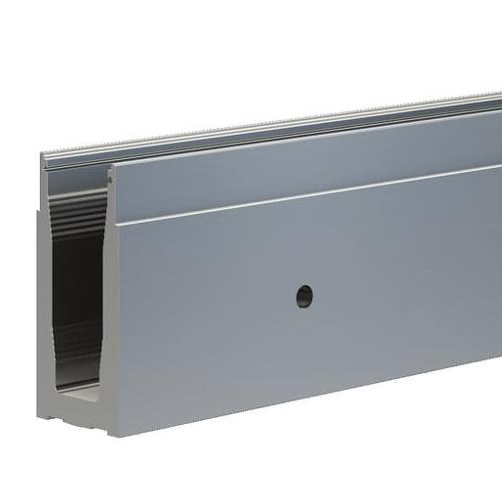 Black anodized aluminium extrusion profile for glass balcony deck railing