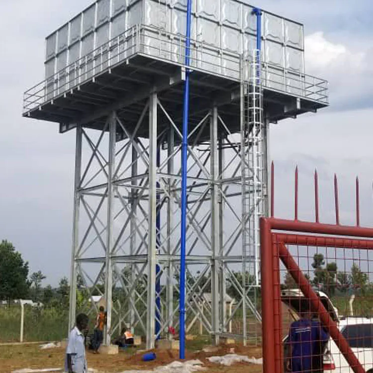 Hot-dip galvanized Steel Structure Elevated Water Tank Tower