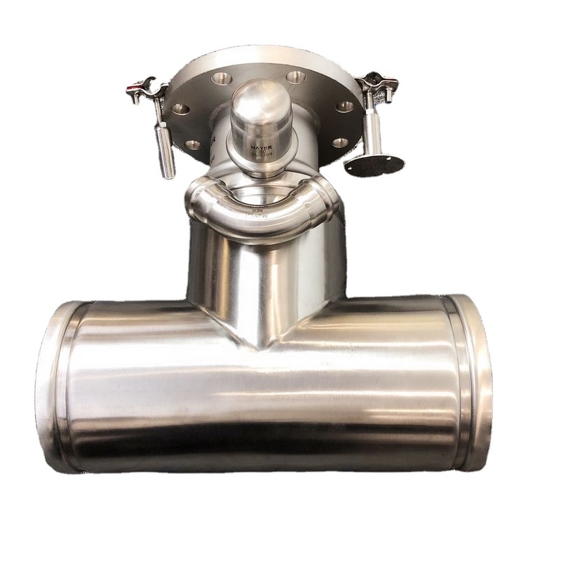 304/316L stainless steel grooved tee fitting connecting with pipe clamp 1.6Mpa