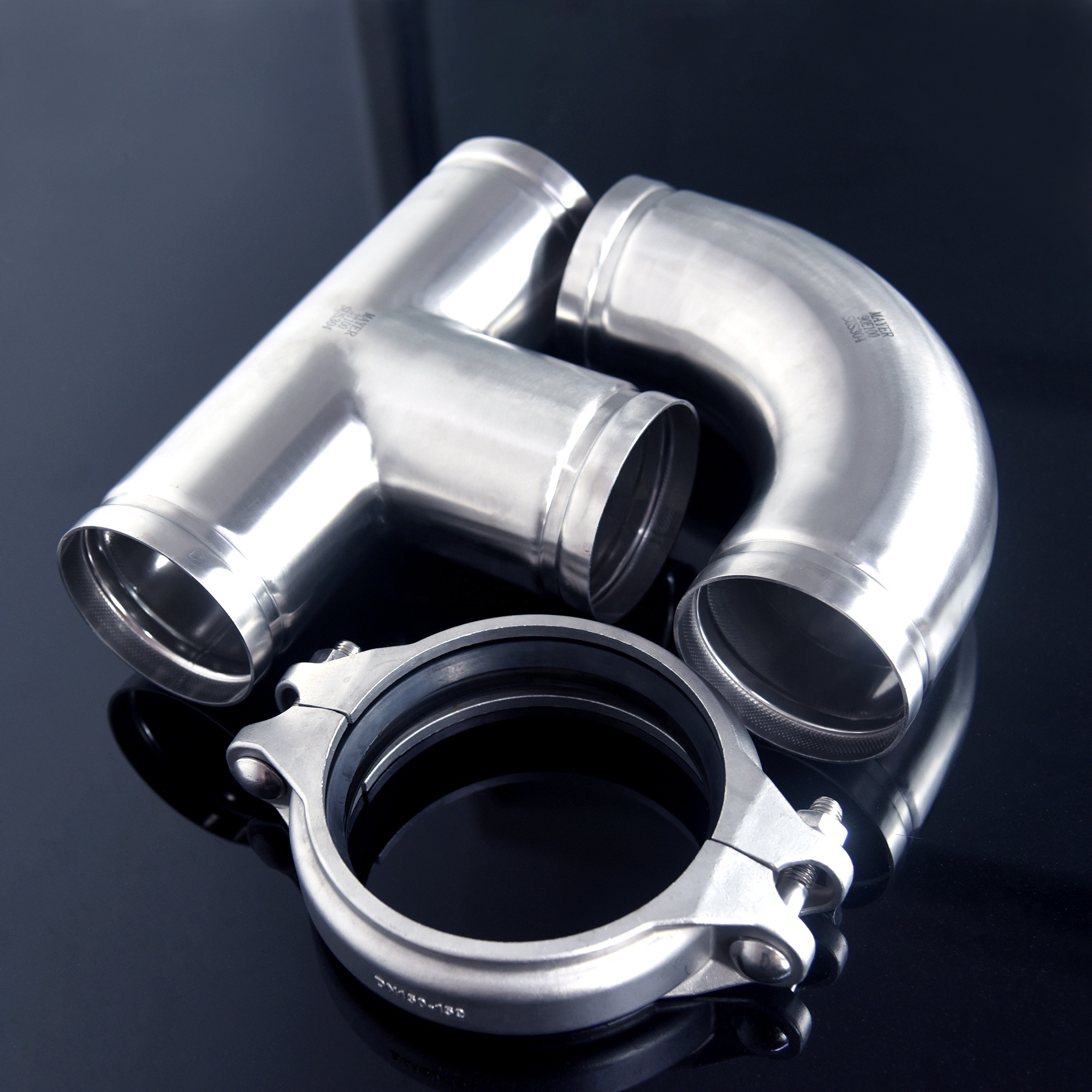 304/316L stainless steel fitting clamp use for grooved fitting connection