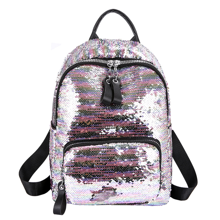 Osgoodway2 Women Colorful Glitter Shining Sequin School Backpack Bag Fashion Travelling Backpack