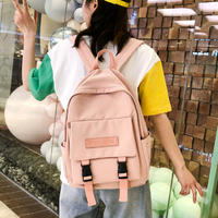Osgoodway2 New Casual Women Backpack Solid Color Girls College Backpack Book Bags for High School