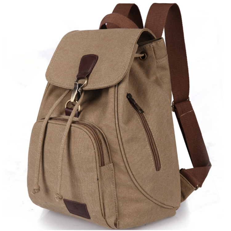 Osgoodway2 Factory Price Drawstring Travel Rucksack CanvasWomen Backpack School Bag For Girls